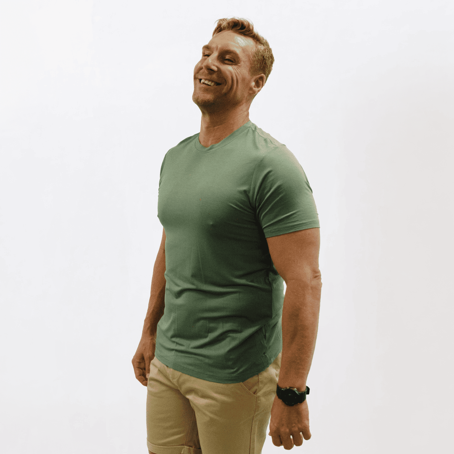olive green casual tee