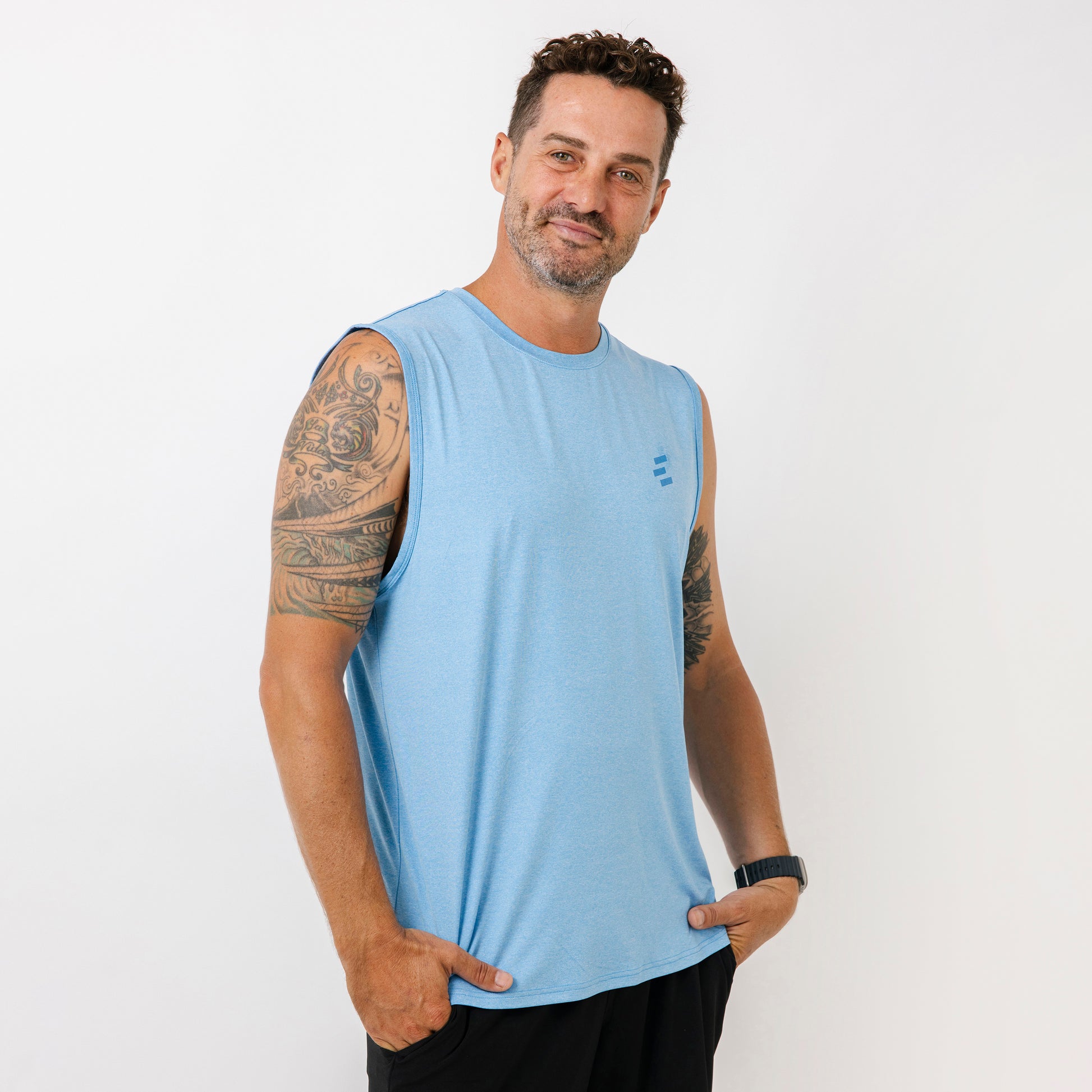 blue tank top active wear